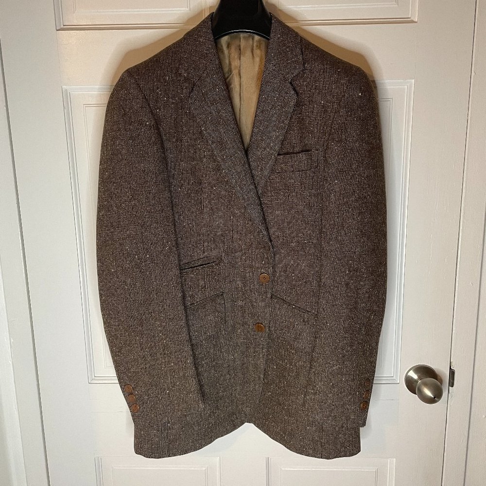 Geoffrey Beene Brown Nepped Sport Coat 38R.